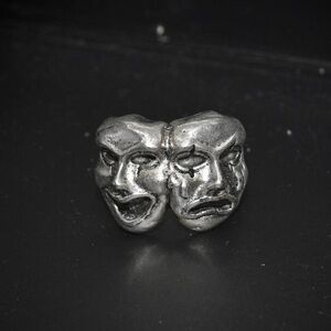 Silver Theater Mask Ring